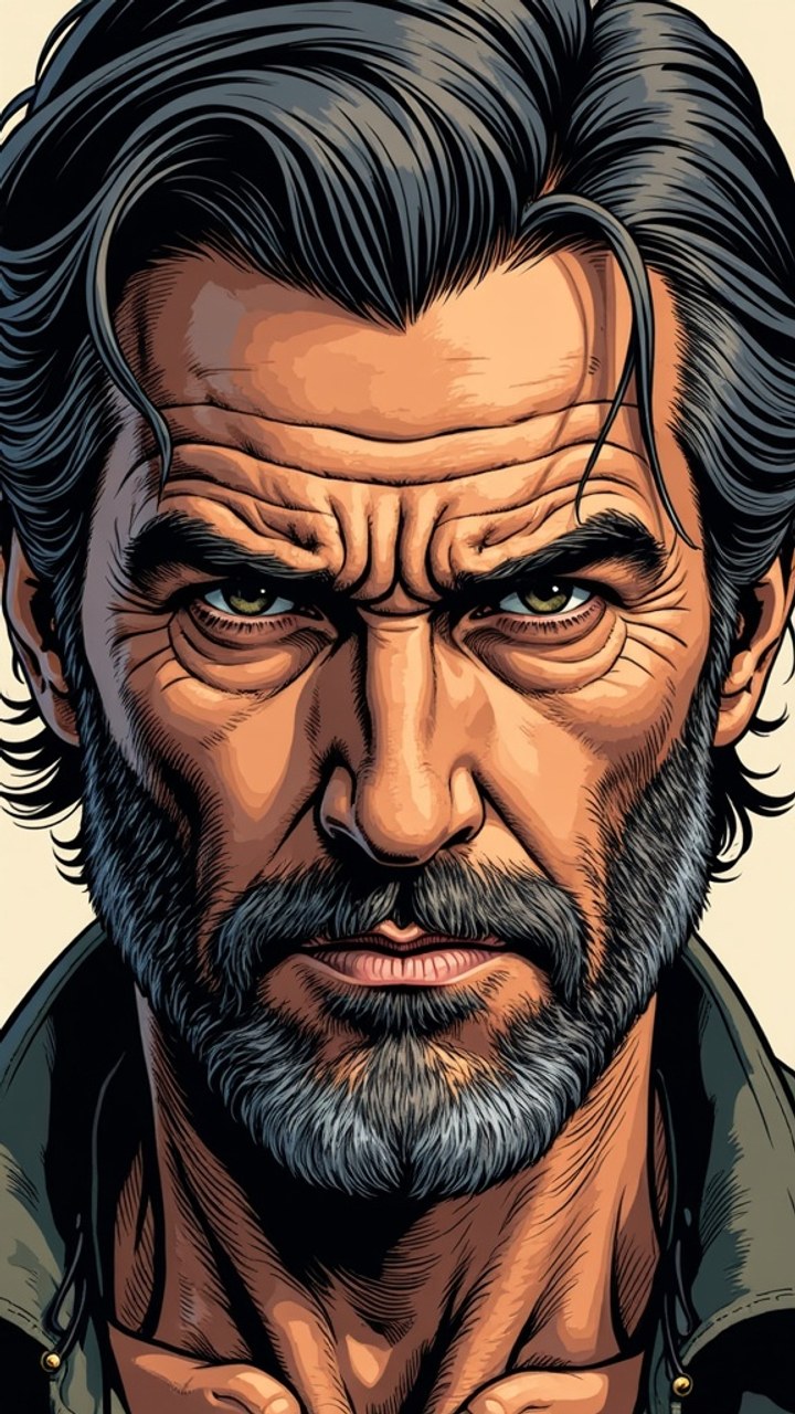 The same character rendered in Comic Book style — generated in StoryboardAI
